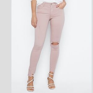 Express Pale Pink Ankle Leggings Jeans 4 Short